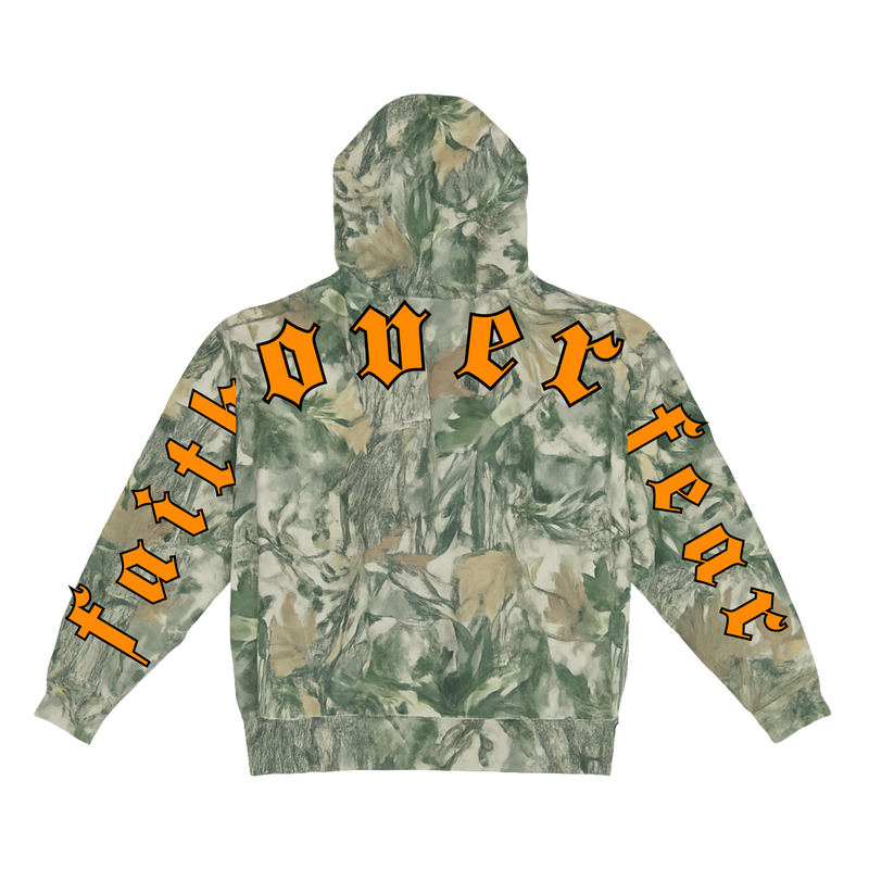 Fine By Mi Forest Camo Zip Hoodie