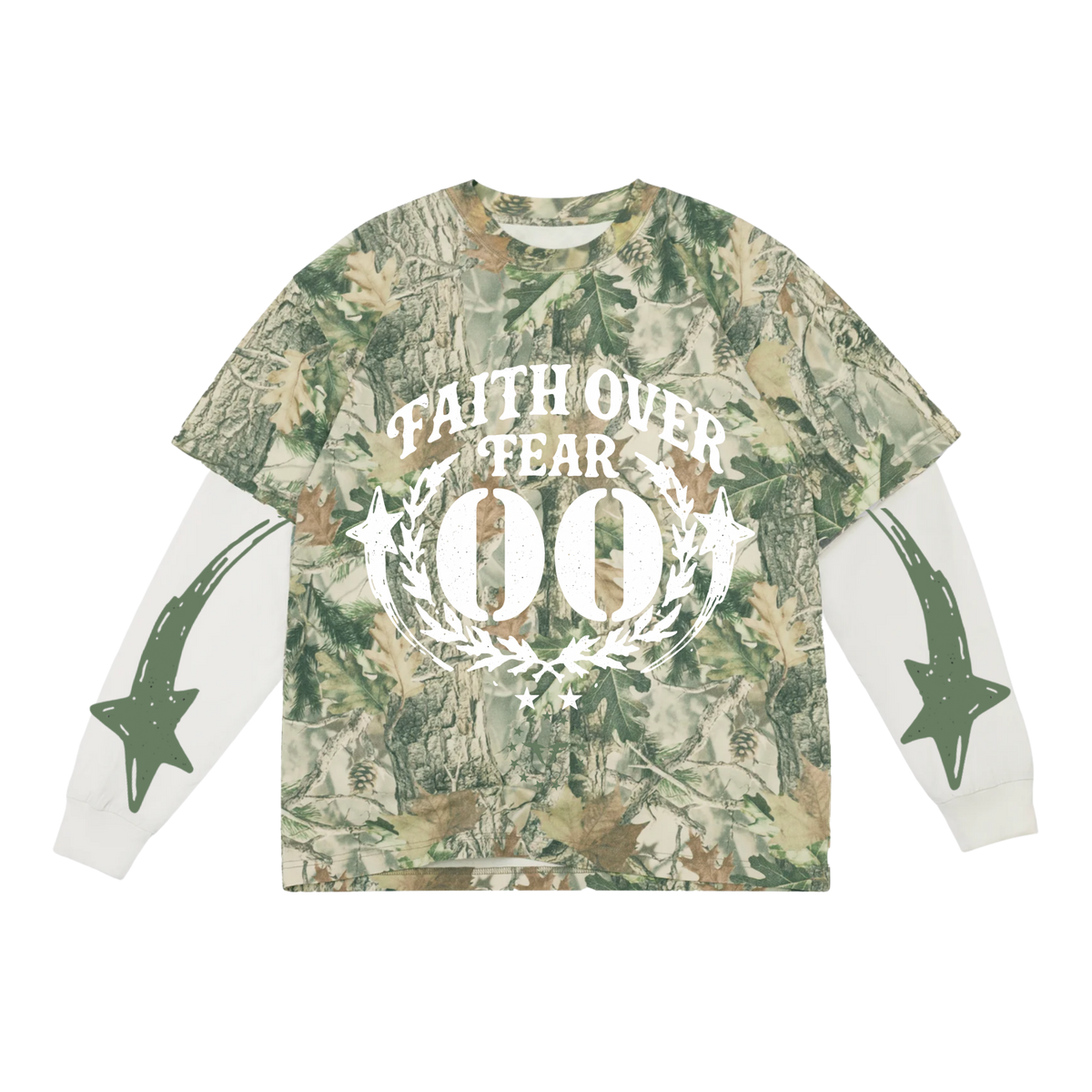 Faith Over Fear Camo Long Sleeve