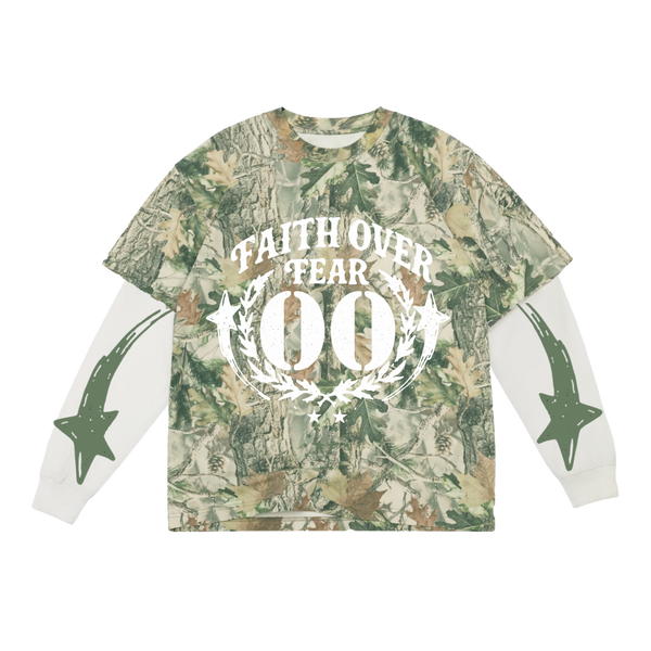 Faith Over Fear Camo Long Sleeve