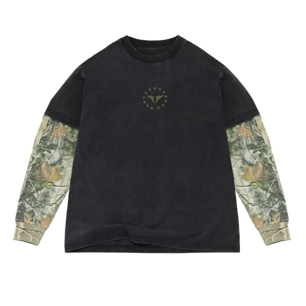 Faith Over Fear Vintage WashCamo Longsleeve