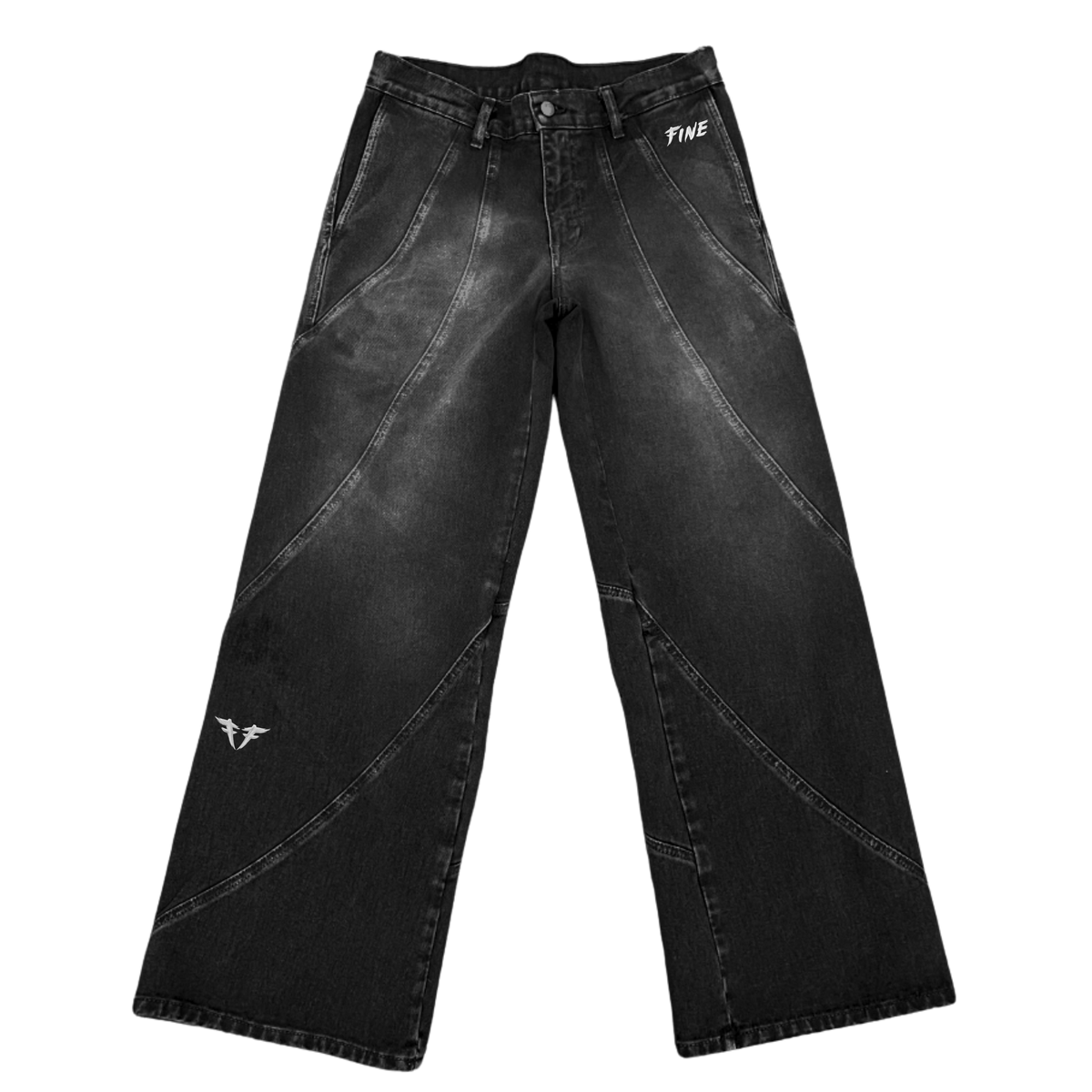 Fine By Mi Stepper Wide Denim Pants