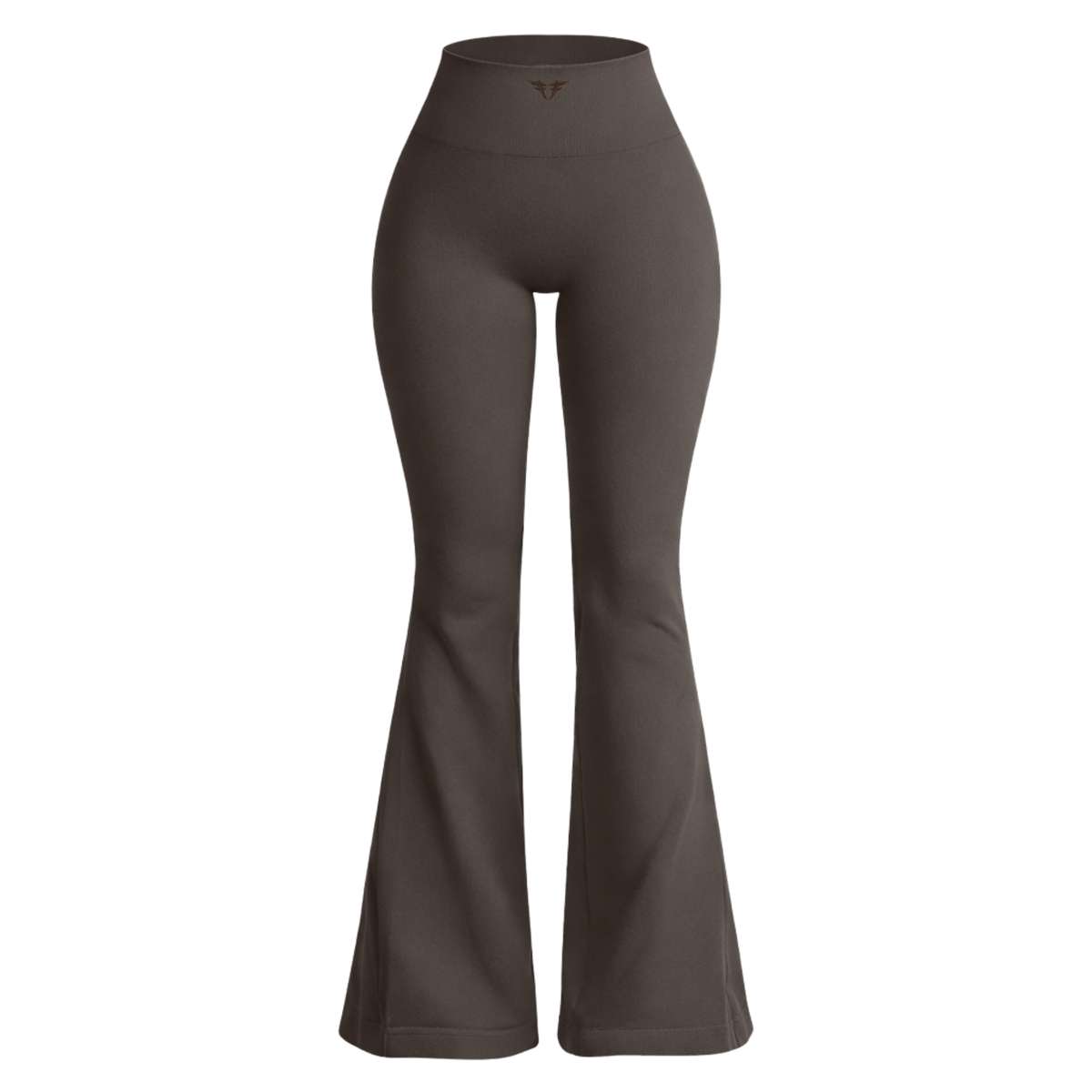 Fine By Mi Ribbed High-Waisted Flared Pants